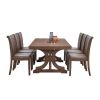 Mid Century Modern Dining Table Set for 7,Rectangular Table and 6 Kitchen Room Chairs,7 Piece Kitchen Table Set for Dining Room