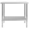Kitchen Work Table 39.4"x23.6"x33.5" Stainless Steel