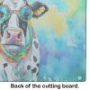NEW Hippie Animal Cow Glass Cutting Board Decorative Tempered Glass Kitchen Cutting and Serving Board Large Size Chopping Board