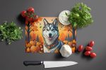 NEW Siberian Husky Fall Glass Cutting Board Decorative Tempered Glass Kitchen Cutting and Serving Board Large Size Chopping Board