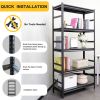 Adjustable Heavy Duty Metal Shelving - 5-Tier Storage Shelves, 2000LBS Load, Kitchen, Garage, Pantry H63 * W31.5 * D15.7
