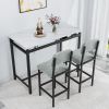 Kitchen Table Set, Dining Table and Chairs for 2, 3 Piece Dining Room Table Set with 2 Upholstered Chairs, Bar Dining Table Set for Small Spaces