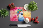NEW Hippie Animal Cockatoo Glass Cutting Board Decorative Tempered Glass Kitchen Cutting and Serving Board Large Size Chopping Board