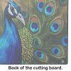 Peacock Glass Cutting Board Decorative Tempered Glass Kitchen Cutting and Serving Board Large Size Chopping Board