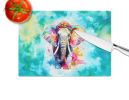NEW Hippie Animal Elephant Glass Cutting Board Decorative Tempered Glass Kitchen Cutting and Serving Board Large Size Chopping Board