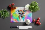 Hippie Animal Koala Glass Cutting Board Decorative Tempered Glass Kitchen Cutting and Serving Board Large Size Chopping Board