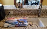 Mountain Majesty Lion Dish Drying Mat Absorbent Dish Drying Mat Pad for Kitchen Counter Dish Drainer Mat for Countertop, 14 x 21", Multicolor