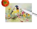 NEW Goldfinch Glass Cutting Board Decorative Tempered Glass Kitchen Cutting and Serving Board Large Size Chopping Board