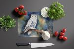 NEW Snowy Owl Glass Cutting Board Decorative Tempered Glass Kitchen Cutting and Serving Board Large Size Chopping Board