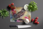 NEW Burrowing Owl Glass Cutting Board Decorative Tempered Glass Kitchen Cutting and Serving Board Large Size Chopping Board