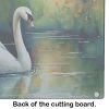 Swan Glass Cutting Board Decorative Tempered Glass Kitchen Cutting and Serving Board Large Size Chopping Board
