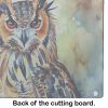 NEW Eurasian Eagle Owl Glass Cutting Board Decorative Tempered Glass Kitchen Cutting and Serving Board Large Size Chopping Board