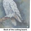NEW Snowy Owl Glass Cutting Board Decorative Tempered Glass Kitchen Cutting and Serving Board Large Size Chopping Board