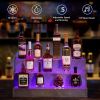 LED Lighted Liquor Bottle Display Shelf, 24 Inch Bar Display Shelf, DIY Illuminated Bottle Shelf with App & Remote Control