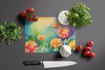 NEW Chrysanthemums in Watercolor Glass Cutting Board Decorative Tempered Glass Kitchen Cutting and Serving Board Large Size Chopping Board