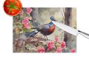 NEW Pheasant Glass Cutting Board Decorative Tempered Glass Kitchen Cutting and Serving Board Large Size Chopping Board