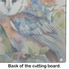 NEW Barn Owl Glass Cutting Board Decorative Tempered Glass Kitchen Cutting and Serving Board Large Size Chopping Board