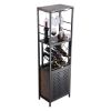 VEVOR 18 Inch Industrial Bar Cabinet, Wine Table for Liquor and Glasses, Sideboard Buffet Cabinet with Glass Holder & Wine Rack