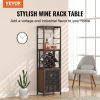 VEVOR 18 Inch Industrial Bar Cabinet, Wine Table for Liquor and Glasses, Sideboard Buffet Cabinet with Glass Holder & Wine Rack
