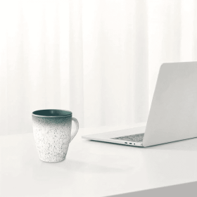 18 Oz Large Pottery Coffee Mug, Green Big Tea Cup For Office And Home, Dishwasher And Microwave Safe