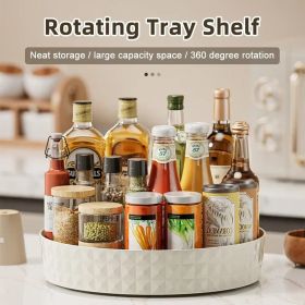 A Versatile Rotating Seasoning Rack In The Corner Of The Kitchen Countertop Can Be Used To Store Bottled Oils, Salts, Sauces And Vinegars. (Color: White)