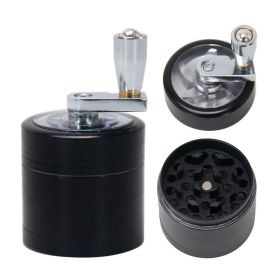 1pc Hand Crank Spice Grinder; Nut And Hard Spice Grinder For Nutmeg Ginger Rock Salt And Peppercorn (Color: black)