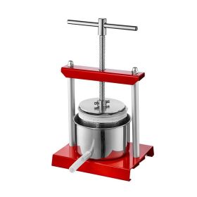 Commercial and Household Kitchen Manual Juice Maker (Color: Red & Silver, Capacity: 0.8 gal/3L)