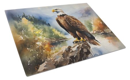 Eagle Glass Cutting Board Decorative Tempered Glass Kitchen Cutting and Serving Board Large Size Chopping Board (Default: Default)