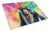 NEW Hippie Animal Chimpanzee Glass Cutting Board Decorative Tempered Glass Kitchen Cutting and Serving Board Large Size Chopping Board