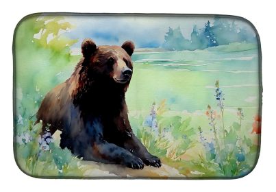 American Black Bear Dish Drying Mat Absorbent Dish Drying Mat Pad for Kitchen Counter Dish Drainer Mat for Countertop, 14 x 21", Multicolor (Default: Default)