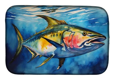 Yellowfin Tuna Dish Drying Mat Absorbent Dish Drying Mat Pad for Kitchen Counter Dish Drainer Mat for Countertop, 14 x 21", Multicolor (Default: Default)
