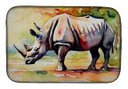 Rhinoceros Dish Drying Mat Absorbent Dish Drying Mat Pad for Kitchen Counter Dish Drainer Mat for Countertop, 14 x 21", Multicolor