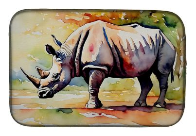 Rhinoceros Dish Drying Mat Absorbent Dish Drying Mat Pad for Kitchen Counter Dish Drainer Mat for Countertop, 14 x 21", Multicolor (Default: Default)
