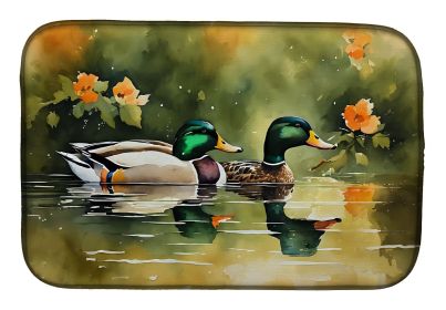 Mallard Dish Drying Mat Absorbent Dish Drying Mat Pad for Kitchen Counter Dish Drainer Mat for Countertop, 14 x 21", Multicolor (Default: Default)