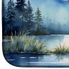 Blue Heron Under the Moonlight Dish Drying Mat Absorbent Dish Drying Mat Pad for Kitchen Counter Dish Drainer Mat for Countertop, 14 x 21", Multicolor
