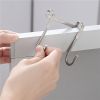 1/2/4pcs Over The Door Drawer Cabinet Hook; 304 Stainless Steel Double S-Shaped Hook Holder Hanger Metal Heavy Duty-Free Punching Door Back Hanging Cl