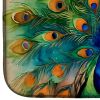 Peacock Dish Drying Mat Absorbent Dish Drying Mat Pad for Kitchen Counter Dish Drainer Mat for Countertop, 14 x 21", Multicolor