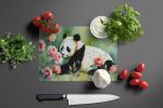 NEW Panda Glass Cutting Board Decorative Tempered Glass Kitchen Cutting and Serving Board Large Size Chopping Board