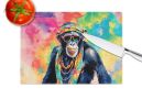 NEW Hippie Animal Chimpanzee Glass Cutting Board Decorative Tempered Glass Kitchen Cutting and Serving Board Large Size Chopping Board
