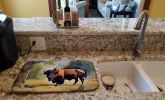 American Bison Dish Drying Mat Absorbent Dish Drying Mat Pad for Kitchen Counter Dish Drainer Mat for Countertop, 14 x 21", Multicolor