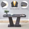 Dining Table Set for 6, 7 Piece Kitchen Table Chairs Set, 1.8" Thickness Tabletop and V-shaped Table Legs
