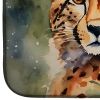 Cheetah Dish Drying Mat Absorbent Dish Drying Mat Pad for Kitchen Counter Dish Drainer Mat for Countertop, 14 x 21", Multicolor