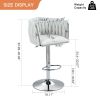 360¬∞ Fabric cover Swivel Bar Stools Set of 2, Adjustable Counter Height Bar Chairs with Woven Back & Footrest