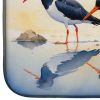 Oystercatchers Foraging Dish Drying Mat Absorbent Dish Drying Mat Pad for Kitchen Counter Dish Drainer Mat for Countertop, 14 x 21", Multicolor