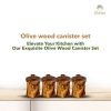Olive Wood Canisters Set