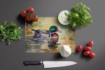 NEW Wood Duck Glass Cutting Board Decorative Tempered Glass Kitchen Cutting and Serving Board Large Size Chopping Board