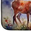 Deer Dish Drying Mat Absorbent Dish Drying Mat Pad for Kitchen Counter Dish Drainer Mat for Countertop, 14 x 21", Multicolor
